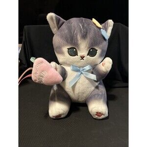 Authentic Mofusand Party Time Plush - 9" Party Popper Cat Grey/White
